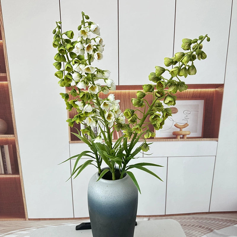 Künstliche Maiglöckchen, 76 cm, Einzelstiel mit 47 Blüten, moderne Inneneinrichtung, Wohnzimmer, Hotel, Schaufensterdekoration