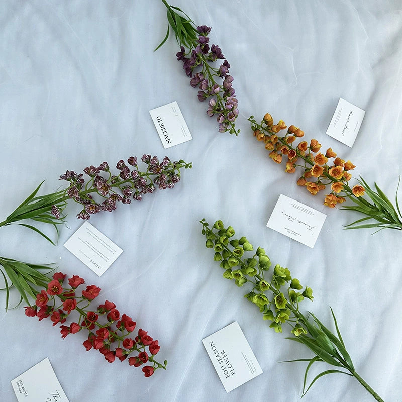 Künstliche Maiglöckchen, 76 cm, Einzelstiel mit 47 Blüten, moderne Inneneinrichtung, Wohnzimmer, Hotel, Schaufensterdekoration
