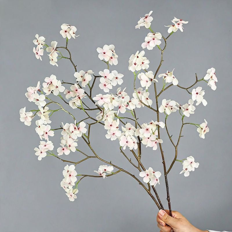 Künstliche Birnenblüte Einzelstiel, 76 cm, Seidenstoff, modern, für Hochzeit, Dekoration, Shop, Büro