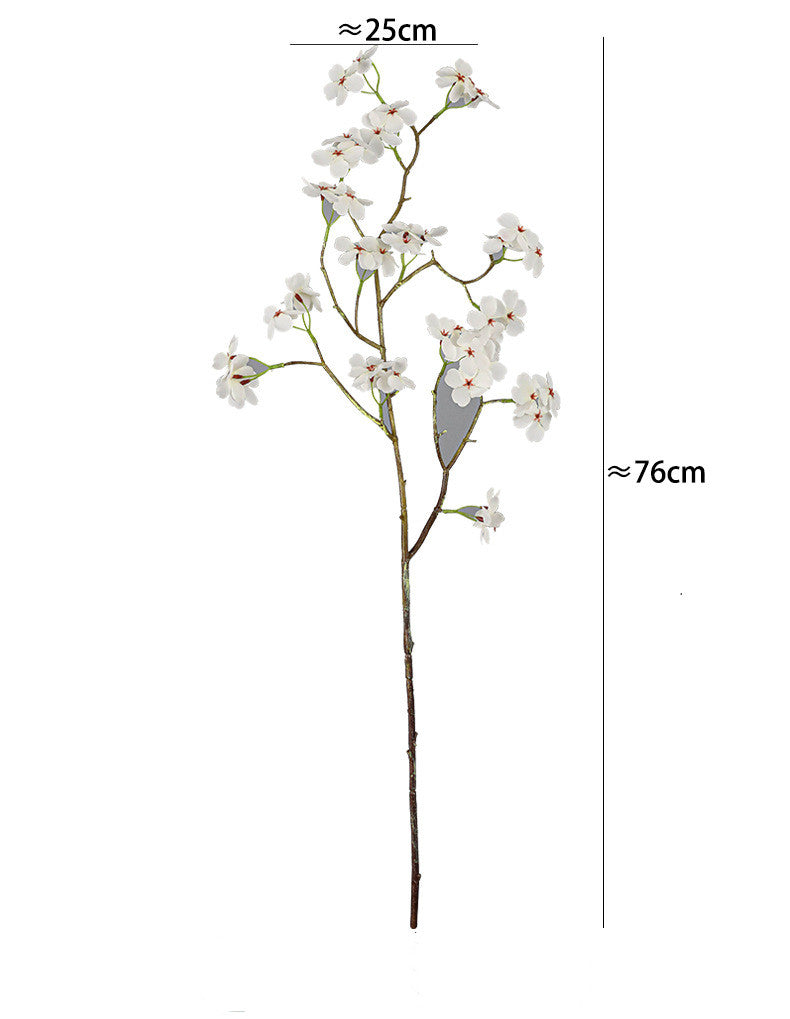 Künstliche Birnenblüte Einzelstiel, 76 cm, Seidenstoff, modern, für Hochzeit, Dekoration, Shop, Büro