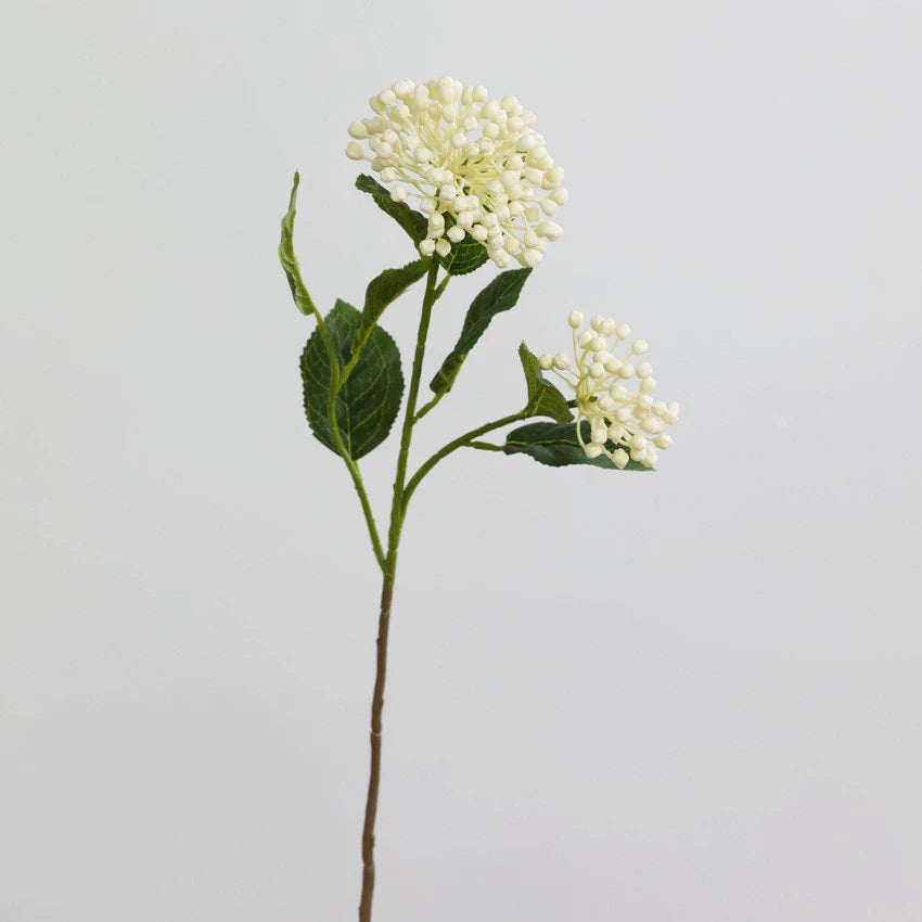 Künstliche Hortensienbeere, Seidenblumen-Deko, 54 cm Stiel, 2 Blüten, 10 cm Durchmesser, für Hochzeit, Shop-Deko, Innenraum
