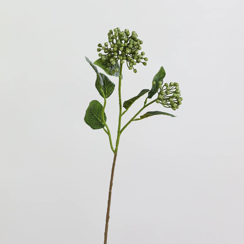 Künstliche Hortensienbeere, Seidenblumen-Deko, 54 cm Stiel, 2 Blüten, 10 cm Durchmesser, für Hochzeit, Shop-Deko, Innenraum