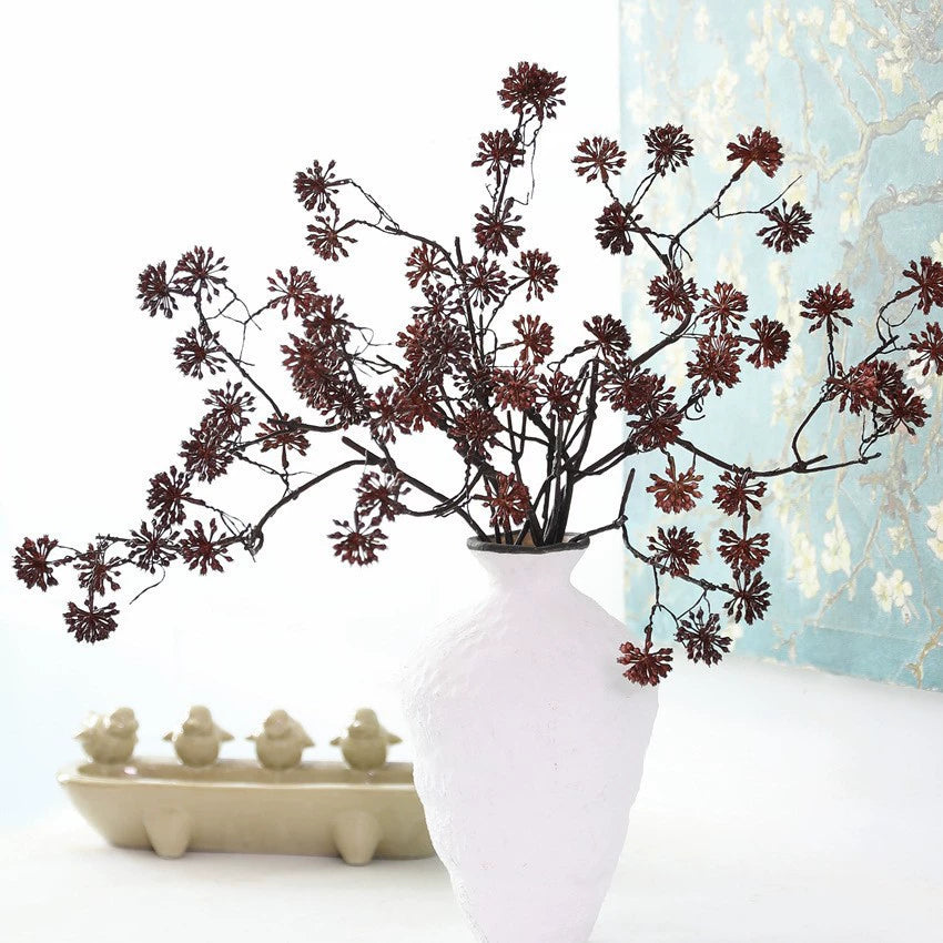 Künstliche Trockenblume Pistazie mit 12 Früchten, 70 cm, Vintage-Deko für Hochzeit, Laden, Büro, Zuhause – Plastik, langlebig, allergenfrei