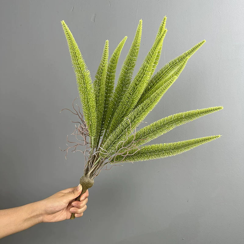 Künstliche Federngras-Pflanze, 50 cm, PE/PVC, Persischer Farn, für Innen- und Außenbereich, ohne Blumentopf