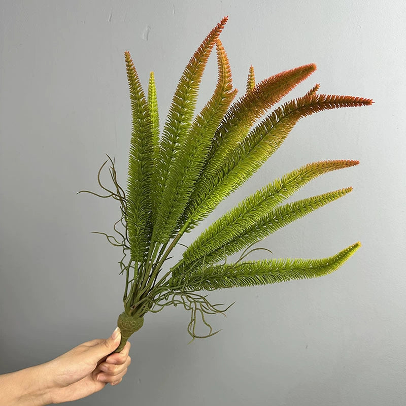 Künstliche Federngras-Pflanze, 50 cm, PE/PVC, Persischer Farn, für Innen- und Außenbereich, ohne Blumentopf