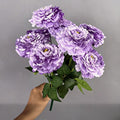 9 Köpfe Chrysanthemen-Simulationsblumen, 40 cm hoch, Seidenstoff, für Zuhause, Schaufensterdekoration