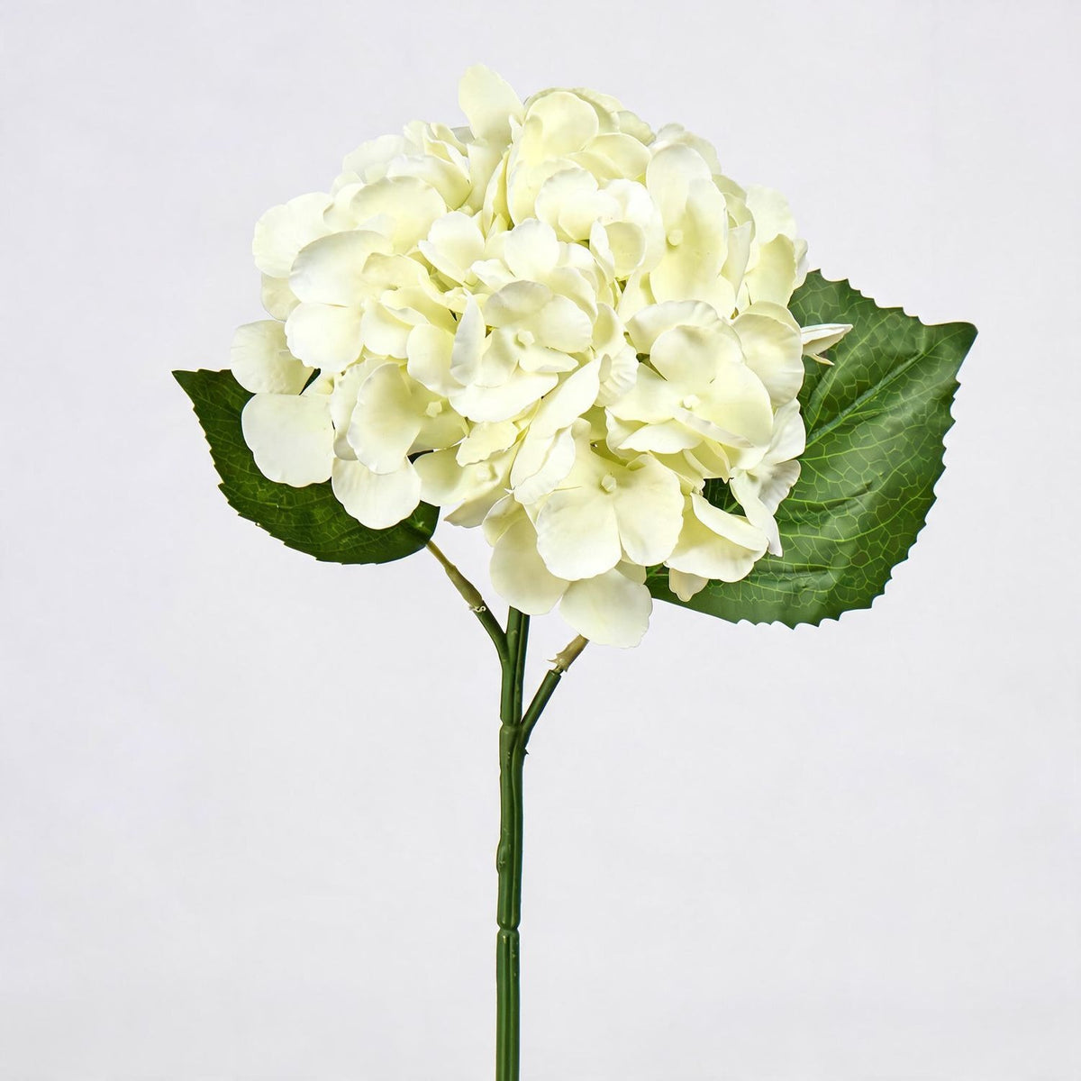 Künstliche Hortensie Einzelstiel 40 cm, 15 cm Blüte, Hochwertig für Hochzeit, Hotel, Dekoration, Gewerbe, Innenraum