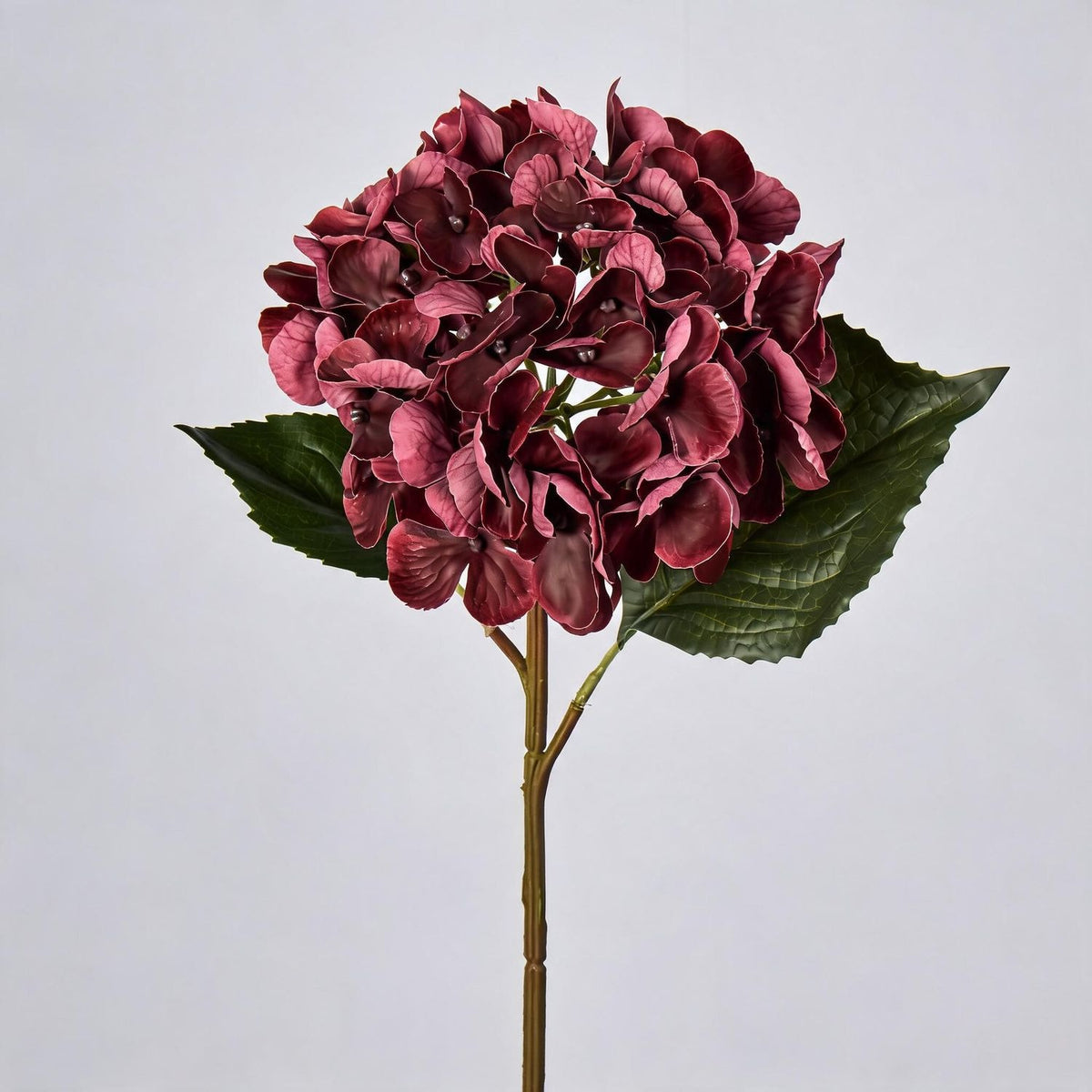 Künstliche Hortensie Einzelstiel 40 cm, 15 cm Blüte, Hochwertig für Hochzeit, Hotel, Dekoration, Gewerbe, Innenraum