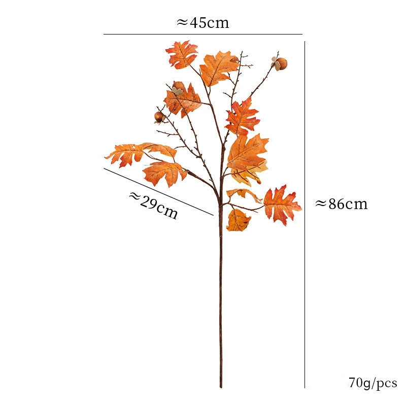 Künstlicher Ahornzweig mit Früchten 86 cm, Seidenstoff, Dekoration für Hochzeit, Shop, Büro, Zuhause – realistische Optik, wartungsfrei