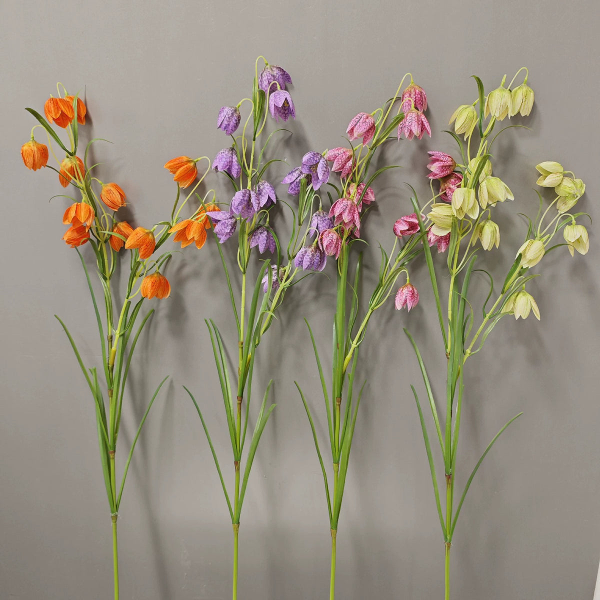 Künstliche Kaiserkrone (Fritillaria), 90 cm, Seidenstoff, weiß-grün, für Zuhause, Hotel, Hochzeit, Schaufensterdekoration