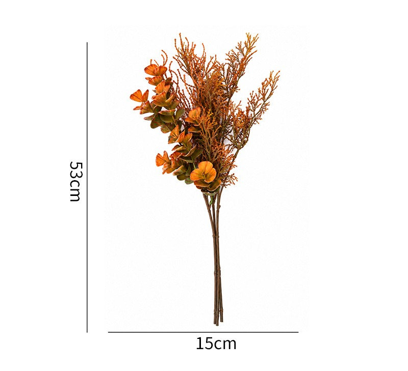 Eukalyptus-Blatt-Busch 53 cm, künstlich, Hochzeitsdeko, Event, Hotel, Laden, Grabschmuck, ganzjährig, allergenfrei