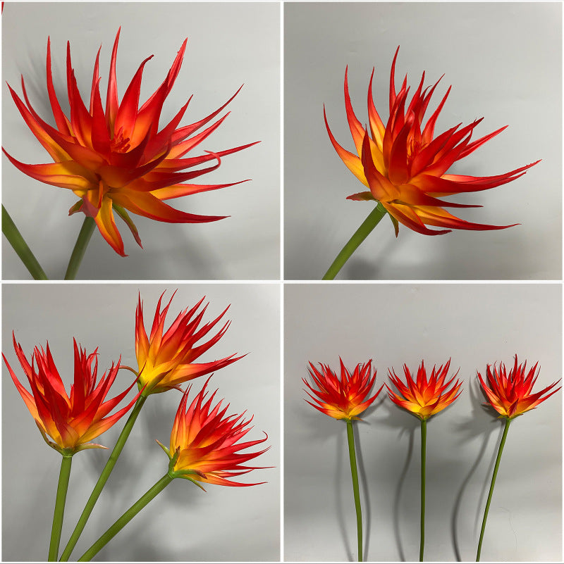 Künstliche Phoenix-Blume, 85 cm, Latex-Material, Schwarz-Lila, Orange-Rot, Weinrot, für Büro, Hotel, Schaufensterdekoration