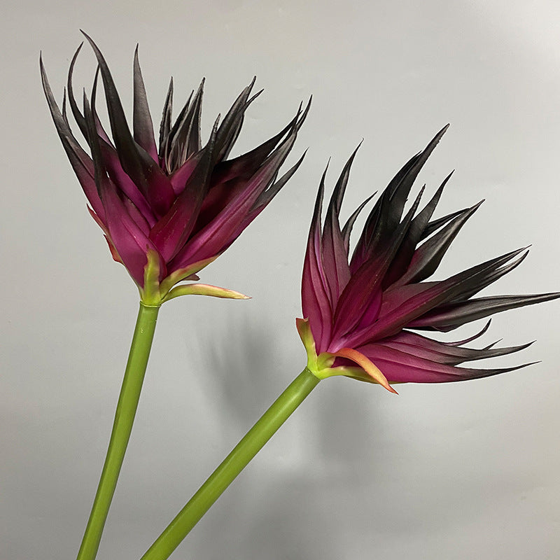 Künstliche Phoenix-Blume, 85 cm, Latex-Material, Schwarz-Lila, Orange-Rot, Weinrot, für Büro, Hotel, Schaufensterdekoration