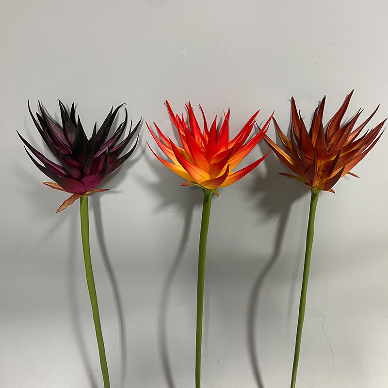 Künstliche Phoenix-Blume, 85 cm, Latex-Material, Schwarz-Lila, Orange-Rot, Weinrot, für Büro, Hotel, Schaufensterdekoration