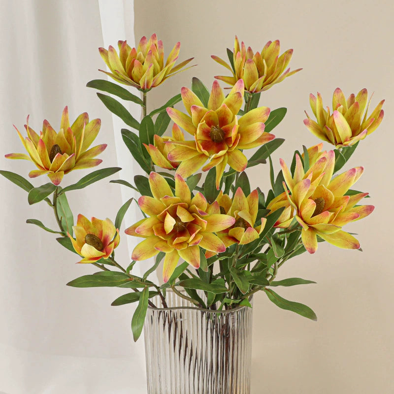 Künstliche Seidenblume Kaiserblume, 72 cm, 2 Blüten, biegbarer Stiel – Dekoration für Hochzeit, Hotel, Shop, Zuhause