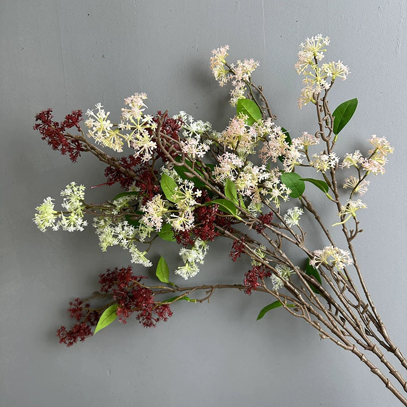 Künstliche Osmanthe (9 cm) – Einzelstiel, PE/PVC, für Hochzeit, Shop-Deko, Innenraum – Realistische Blumen für Floristik & Gewerbe