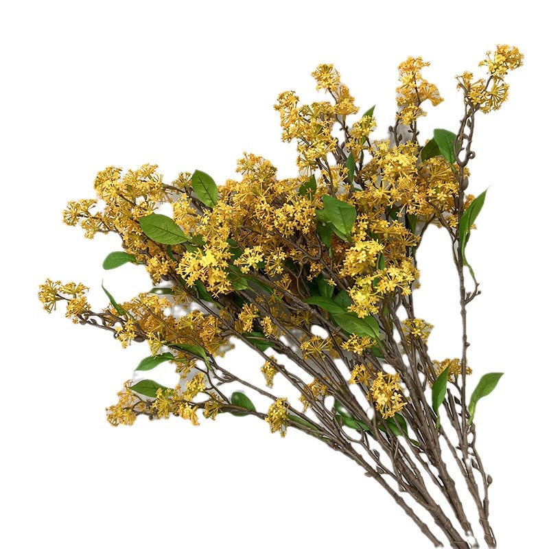 Künstliche Osmanthe (9 cm) – Einzelstiel, PE/PVC, für Hochzeit, Shop-Deko, Innenraum – Realistische Blumen für Floristik & Gewerbe