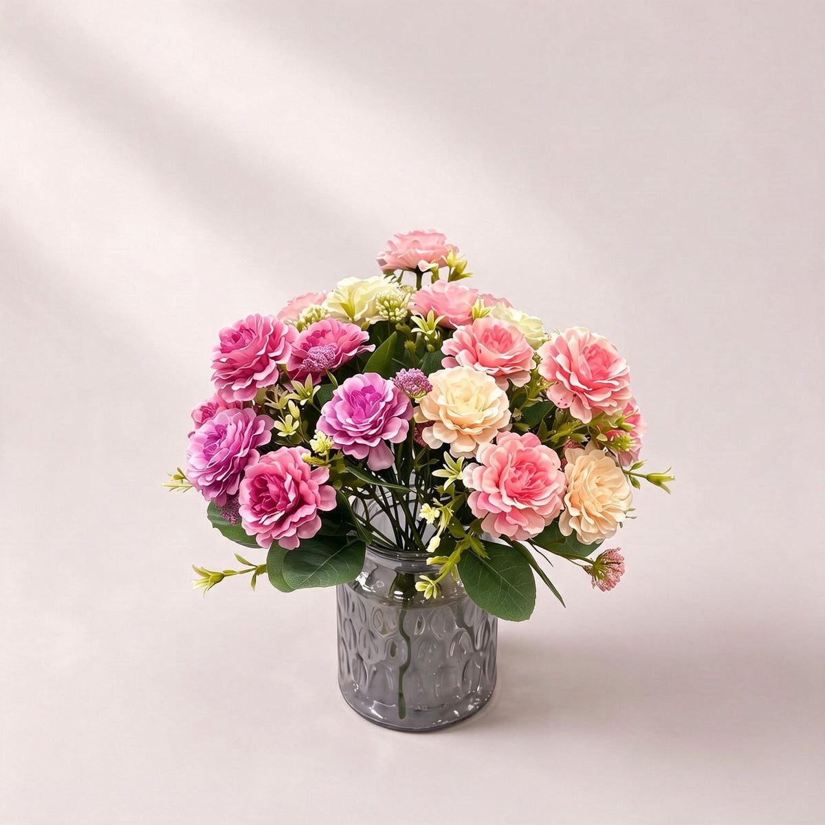 Künstlicher Pfingstrosen-Busch, 32 cm hoch, 6 Blüten, Mischmaterial, ideal für Hochzeiten, Dekoration, Floristik, Großhandel