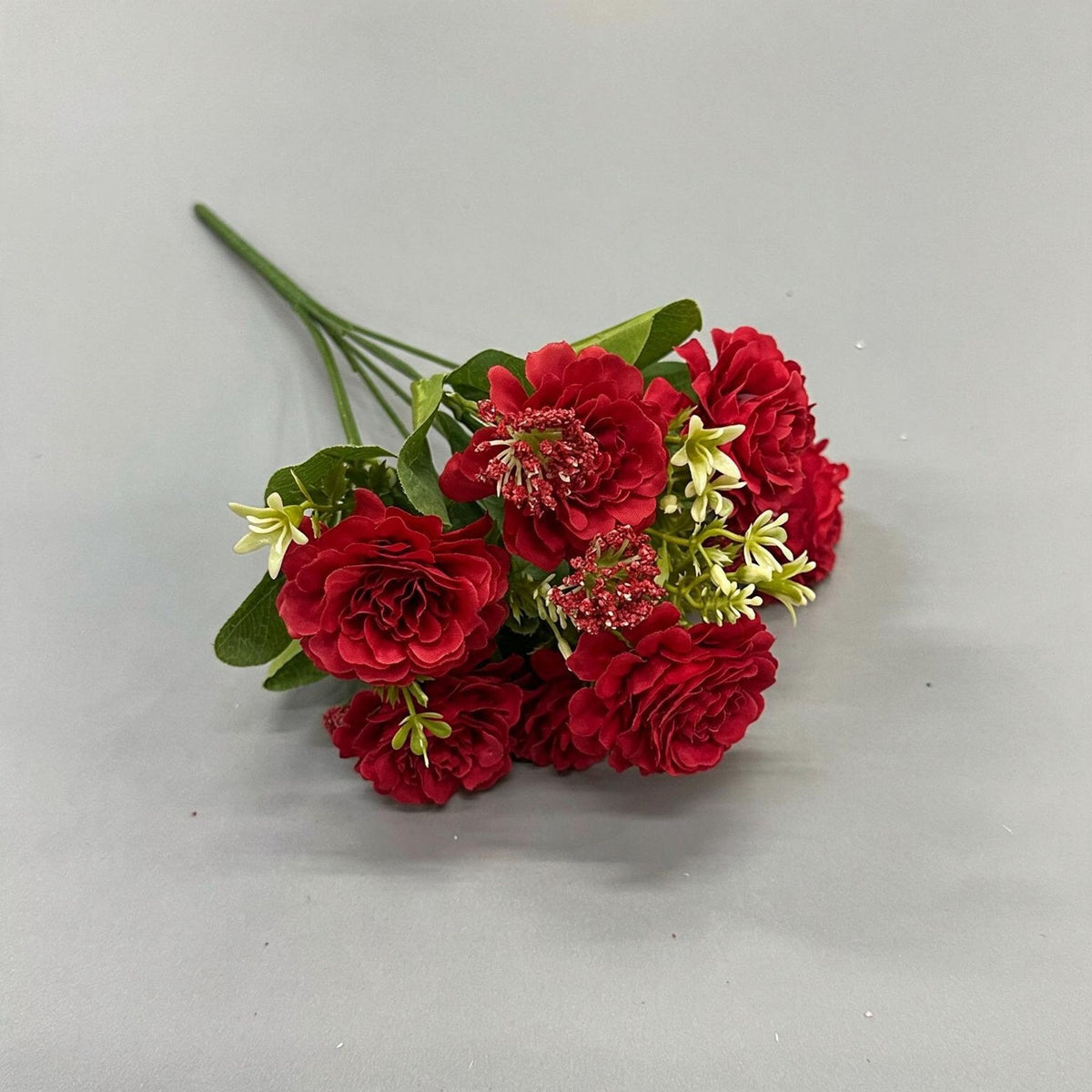 Künstlicher Pfingstrosen-Busch, 32 cm hoch, 6 Blüten, Mischmaterial, ideal für Hochzeiten, Dekoration, Floristik, Großhandel