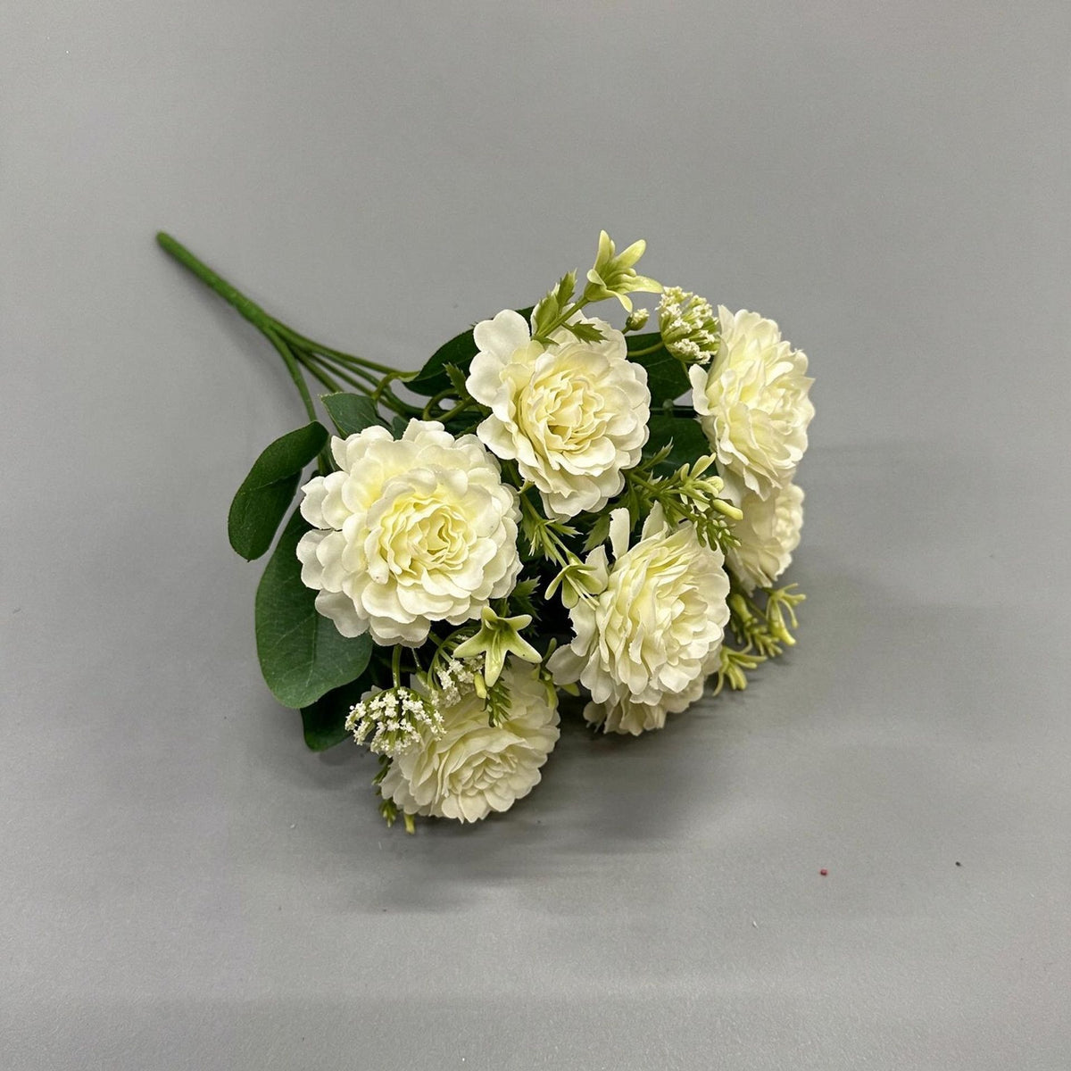 Künstlicher Pfingstrosen-Busch, 32 cm hoch, 6 Blüten, Mischmaterial, ideal für Hochzeiten, Dekoration, Floristik, Großhandel