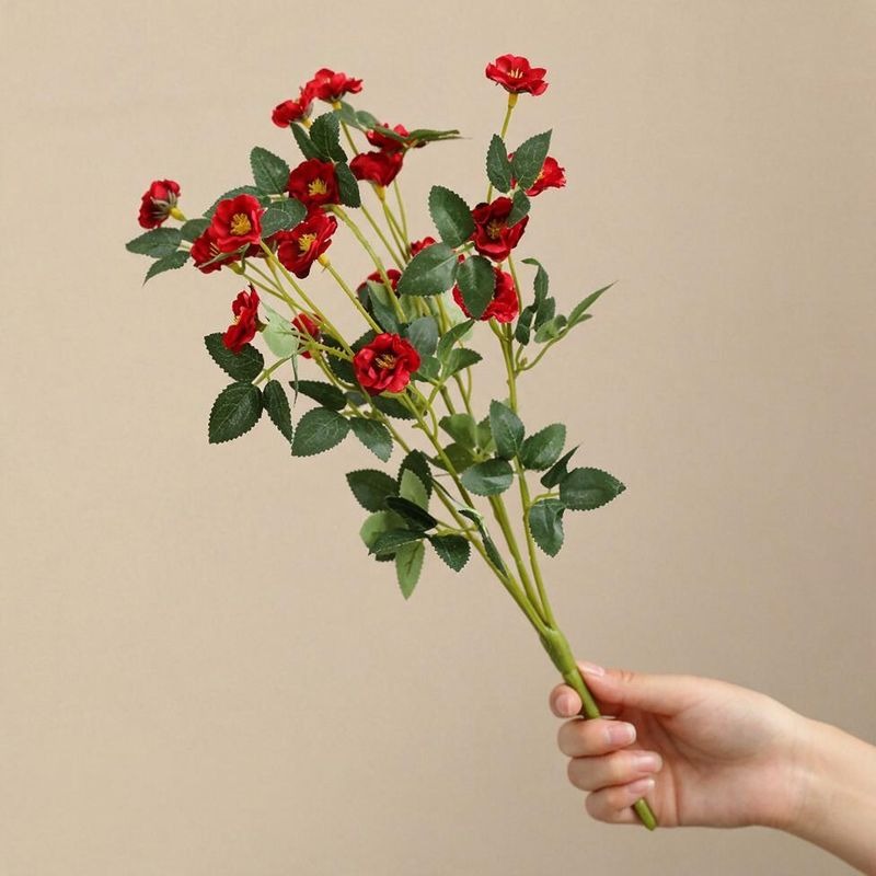 Künstliche Rosenstrauß, 37 cm, aus Seidenstoff, perfekt für Hochzeiten, Innen- und Außendekoration, Büro, Hotel, Einzelhandel