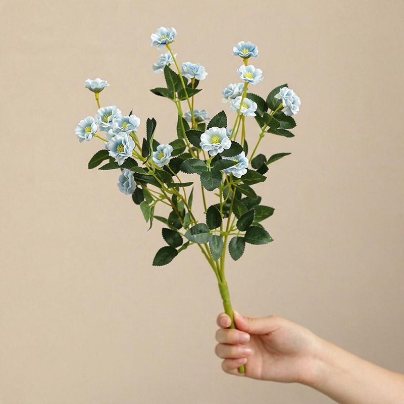 Künstliche Rosenstrauß, 37 cm, aus Seidenstoff, perfekt für Hochzeiten, Innen- und Außendekoration, Büro, Hotel, Einzelhandel