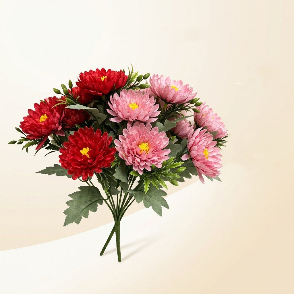 Künstlicher Pfingstrosen-Strauß, 6 Blüten, 33 cm hoch, Seidenstoff, für Hochzeit, Dekoration, Hotel, Büro, Außenbereich