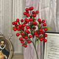 Künstliche Mistelzweige 35 cm – Plastik-Dekobranch für Weihnachten, Hochzeit, Gastgewerbe – 1 Stiel, realistisch, langlebig