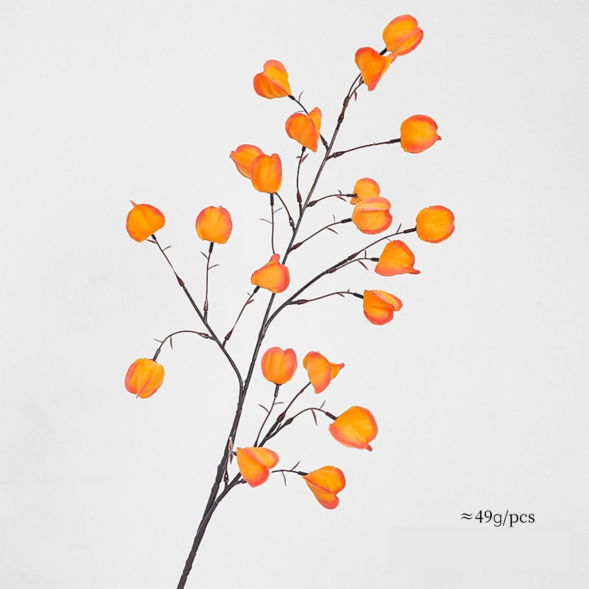 Künstliche Laternenblumen, 100 cm, Seidenstoff, orange-rot, für Hochzeiten, Wohnungen, Büros, Einzelhandel