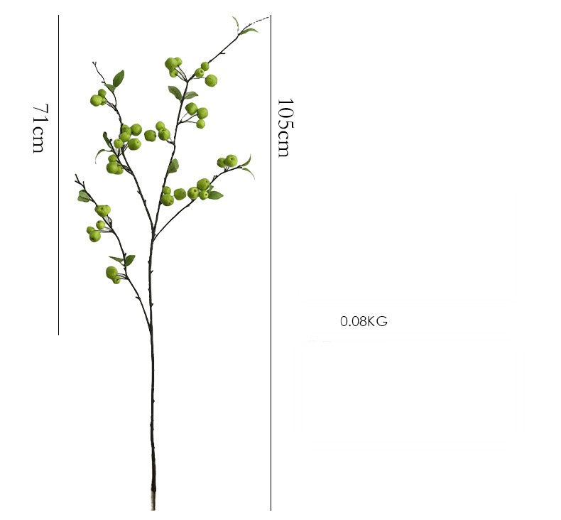 Künstliche Apfelblüte, Einzelstiel mit 36 Blüten, 105 cm lang, Seidenstoff, für Innenraum, Dekoration