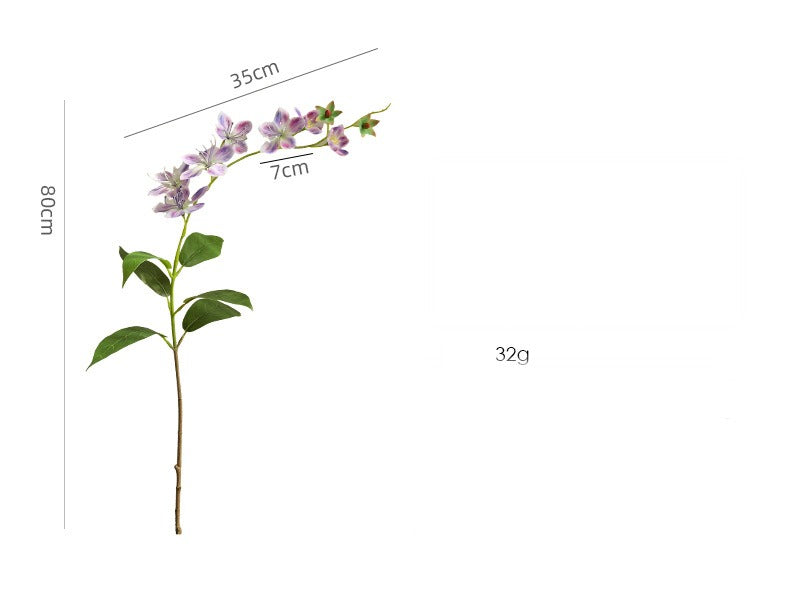 Künstliche Jasminblüte, 80 cm, Seide, 9 Blüten, Single Stem für Hochzeit, Shop-Deko, Innenraum, Bürodekoration, Großhandel