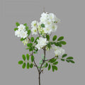 Künstliche Blume, 74 cm, Seidenstoff, Einzelstiel mit 30 Blüten, Weiß/Rosa, für Zuhause, Hotel, Schaufenster