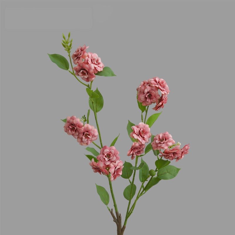 Künstliche Kamelienblüte, 87 cm hohe Seidenblume mit 17 Blüten, Einzelstiel, biegsamer Stiel, für Zuhause, Hotel und Schaufenstergestaltung, 4 Farben