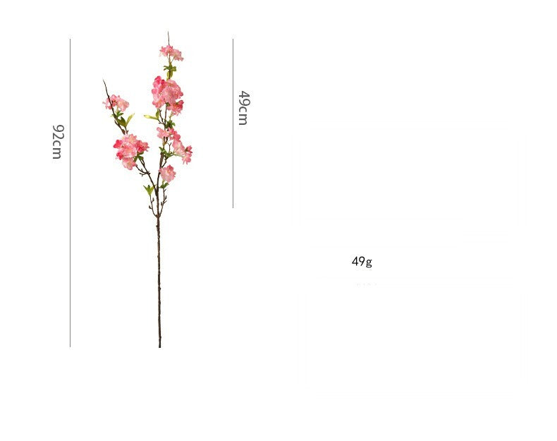 Künstliche Seidenblüte Kirschblüte Linglong – 92 cm, 25 Blüten, modern, für Hochzeit, Dekoration, Shop, Büro, Zuhause – Biegsamer Stiel, ohne Vase