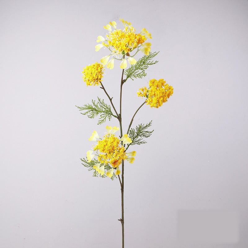 Künstliche Seidenblumen: 4-teilige Schneeballblüte & Löwenzahn, 96 cm, für Hochzeit, Dekoration, Inneraum, Einzelstiel, beugbar