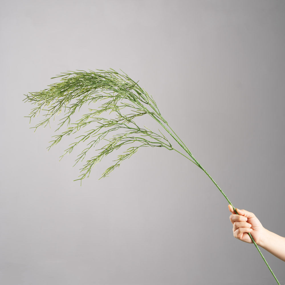 Künstliche Asparagus-Pflanze, 100 cm, PE/PVC, hellegrün, für Hochzeiten, Dekoration, Innenbereich