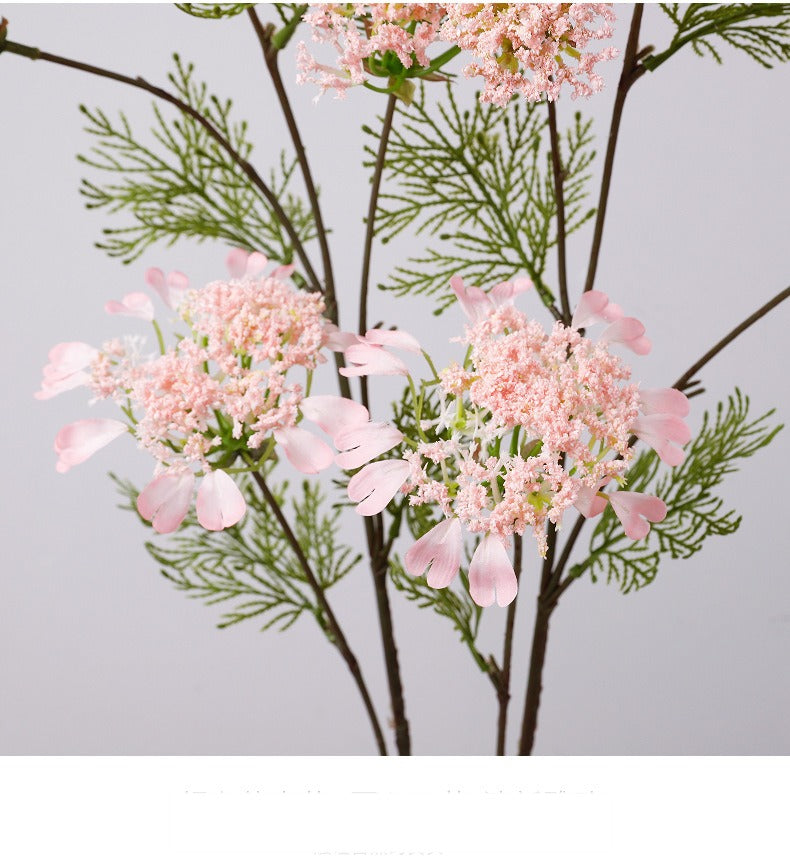 Künstliche Seidenblumen: 4-teilige Schneeballblüte & Löwenzahn, 96 cm, für Hochzeit, Dekoration, Inneraum, Einzelstiel, beugbar