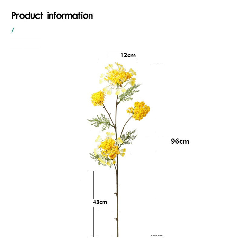 Künstliche Seidenblumen: 4-teilige Schneeballblüte & Löwenzahn, 96 cm, für Hochzeit, Dekoration, Inneraum, Einzelstiel, beugbar