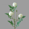 Künstliche Rose mit 3 Blüten, Einzelstiel, 57 cm, Seidenstoff, für Wohnzimmer und Tischdekoration