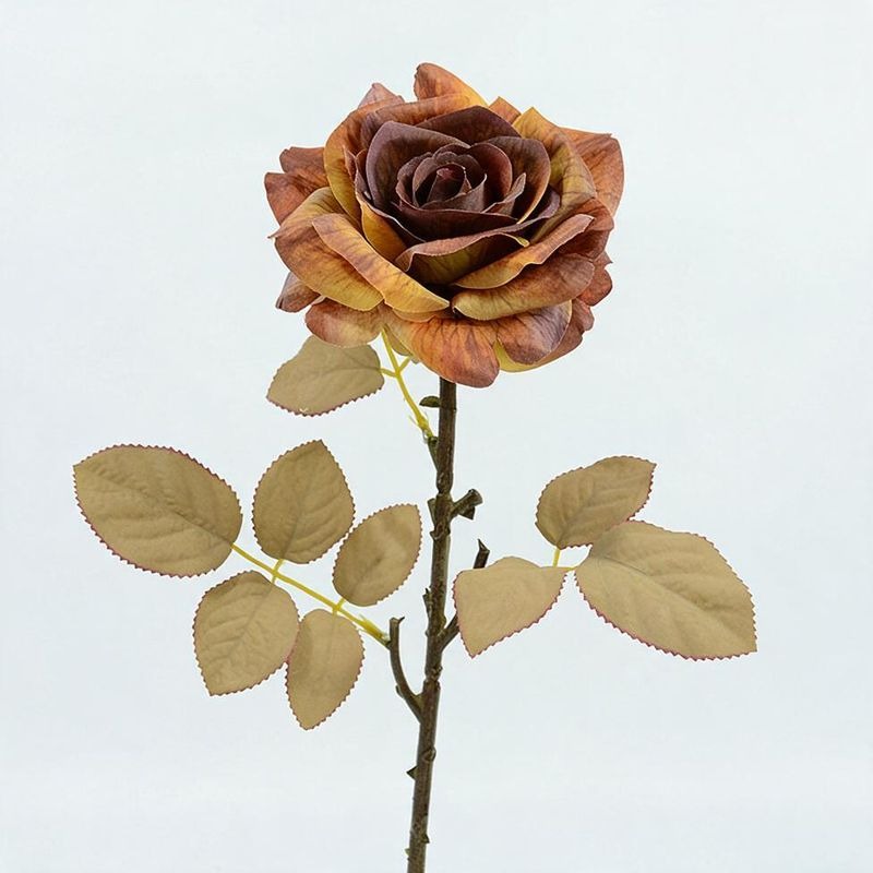 Künstliche Rosen, Seidenblumen Bouquet mit 3 Stielen, 49 cm, für Hochzeit, Dekoration, Büro