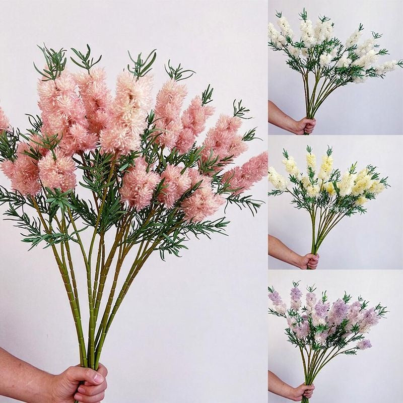 Künstliche Wildblumen, Einzelstiel mit 2 Blüten, 71 cm, Vintage-Landhausstil, Dekoration für Hochzeit, Büro, Shop