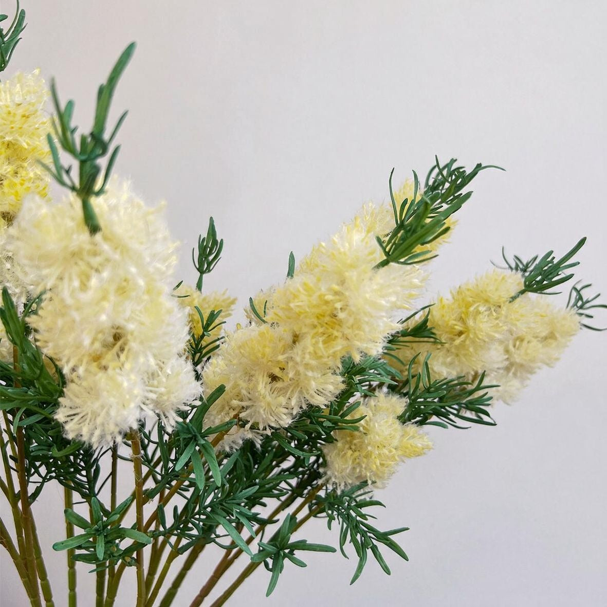 Künstliche Wildblumen, Einzelstiel mit 2 Blüten, 71 cm, Vintage-Landhausstil, Dekoration für Hochzeit, Büro, Shop