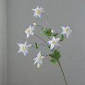 Künstliche Clematis 88 cm, Seidenblumen-Busch mit 9 Blüten, ländlicher Stil für Hochzeit, Innenraum, Tischdeko