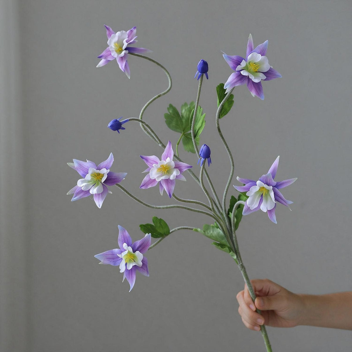 Künstliche Clematis 88 cm, Seidenblumen-Busch mit 9 Blüten, ländlicher Stil für Hochzeit, Innenraum, Tischdeko