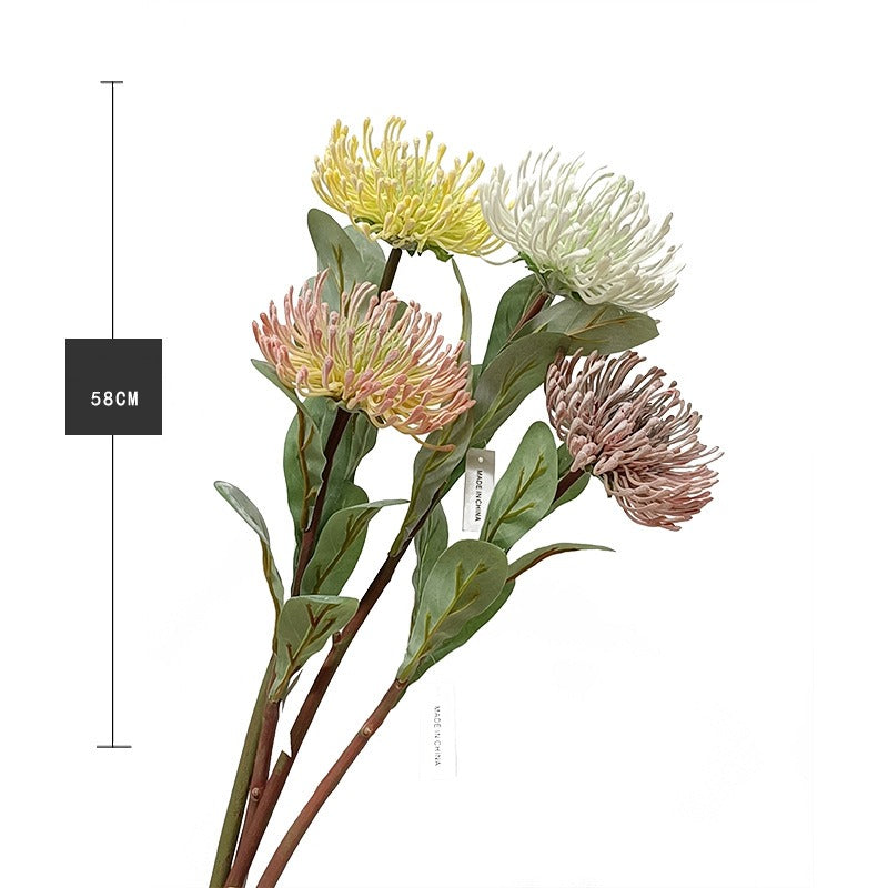 Künstliche Chrysantheme, Einzelstiel, 58 cm, PE/PVC, für Innendekoration, Hotel und Gewerbe