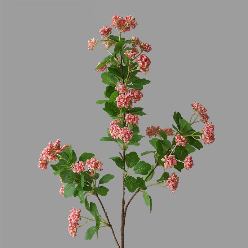 Künstliche Mispelblüte, Einzelstiel mit 30 Blüten, 80 cm Höhe, Seidenstoff, für Haushalt und Gewerbe
