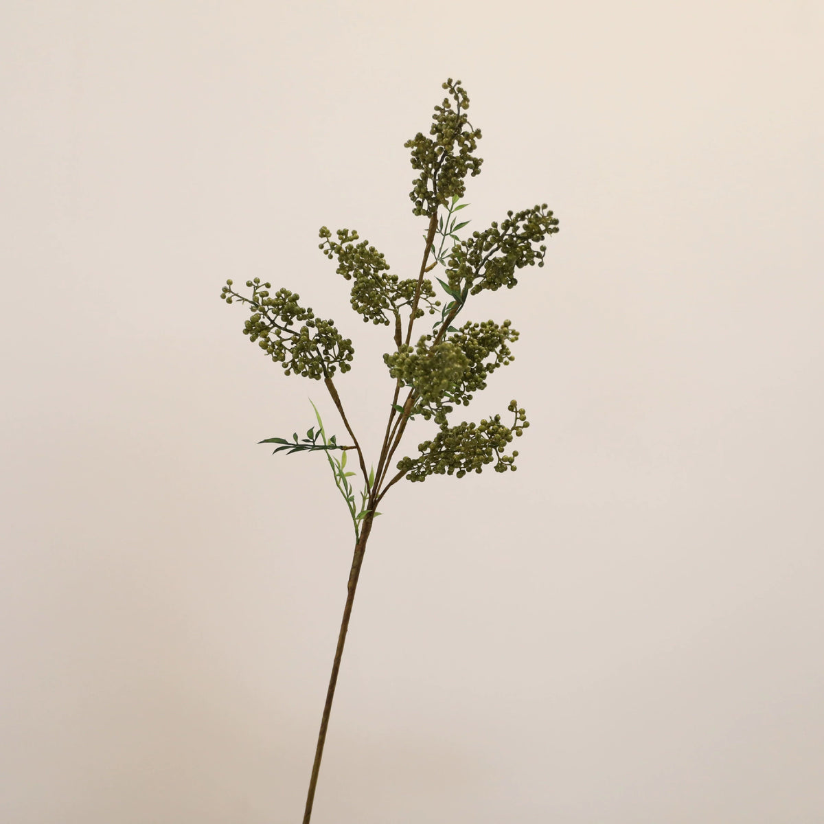 Künstliche Glücksbeeren (Nandina domestica), 80 cm lange Einzelstängel mit 7 Fruchtbüscheln, für Dekoration und Floristik