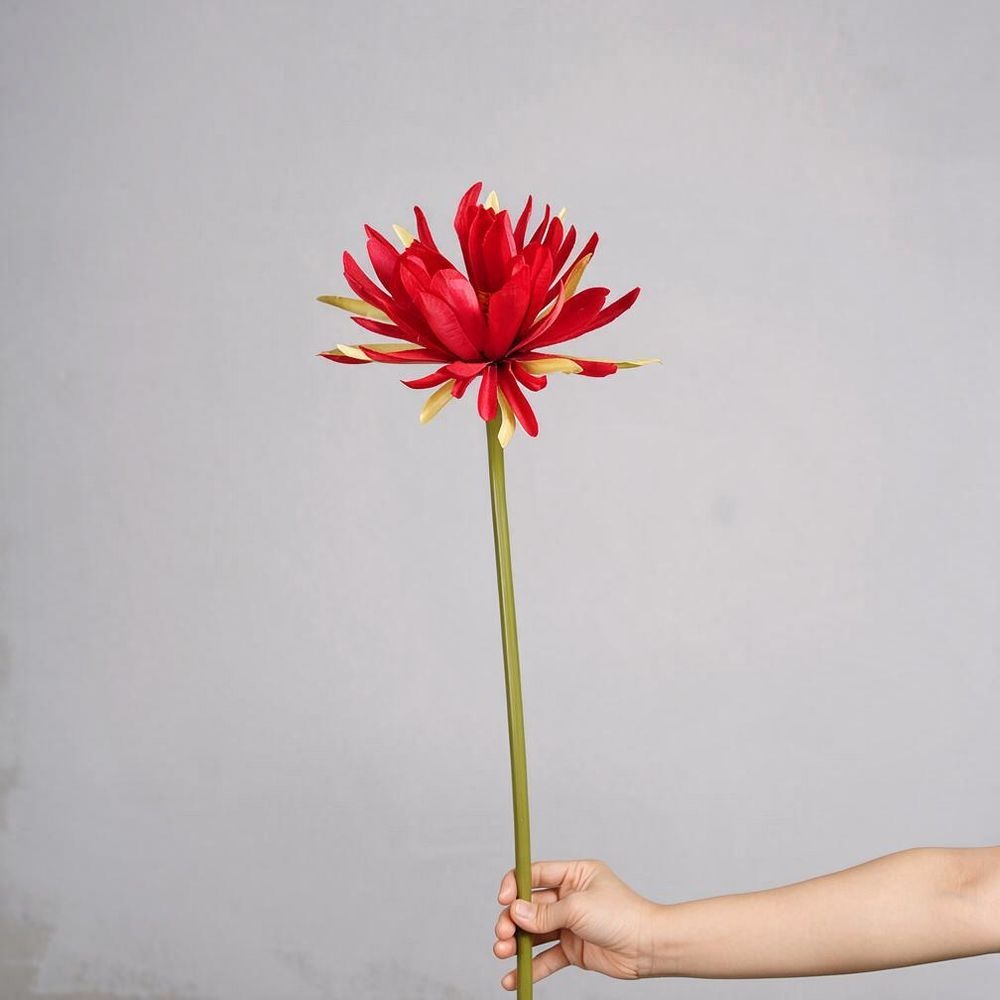 Einzelstiel künstliche Epiphyllum-Blume, 60 cm Höhe, 23 cm Blütendurchmesser, aus Seidenstoff, für Hochzeiten, Innenräume