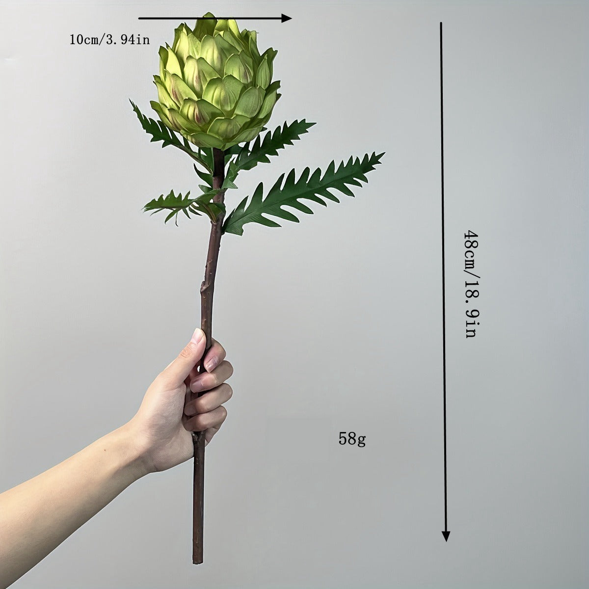 Künstliche Ananasblüte, Einzelstiel, 40 cm, für Innenraum-Dekoration, Hochzeit, Event, Ladenausstattung