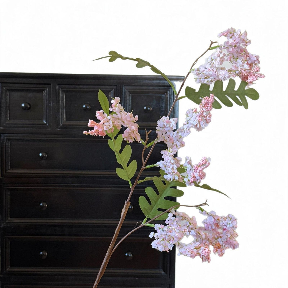 Künstlicher Holunderblütenzweig, 130 cm, single stem, realistische Dekoration für Hochzeit, Shop, Büro